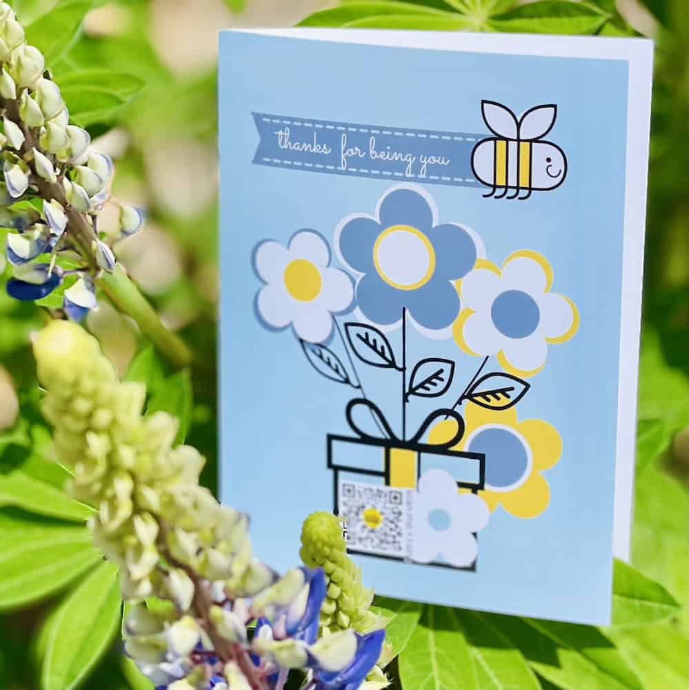 sustainable-thank-you-cards-say-and-sing-thanks-for-being-you-with-qr-link