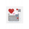 3" vinyl sticker typewriter and hearts design with i can't spell luv without u design and qr that plays song