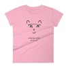 pink t shirt with introvert kitty illustration and type and still still until message to show design