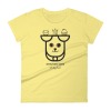 yellow t shirt with cute introvert dogg illustration and sit stay heal message below to show detail