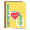 yellow i heart u singing greeting card to illustrate category of featured