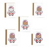 Black, brown and white faces on variations of Thinking of You singing greeting card to show product options