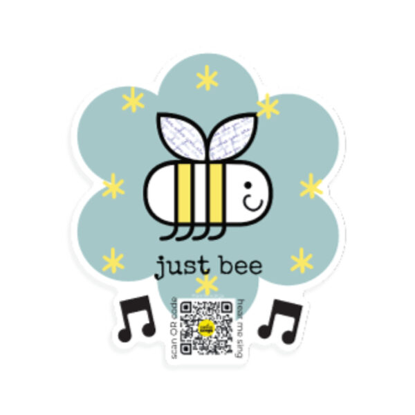 just bee nusical sticker with qr code that plays song