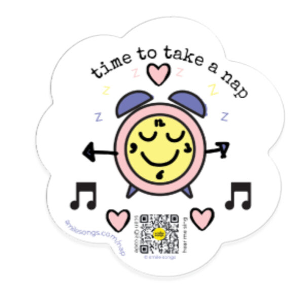 diecut Time to Take a Nap sticker for water bottle, laptop