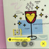 close up to show how qr code on mazel tov card plays song