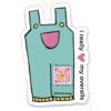 i love my overalls musical sticker overalls with smiling face and qr code knee patch that plays our love my overalls song