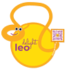 leo zodiac sticker with lion and qr code that plays leo song
