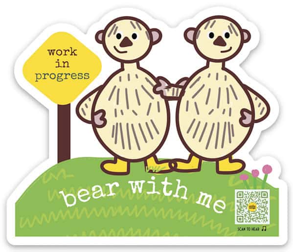 Smile Songs bear with me singing sticker Smile Songs bear with me singing sticker