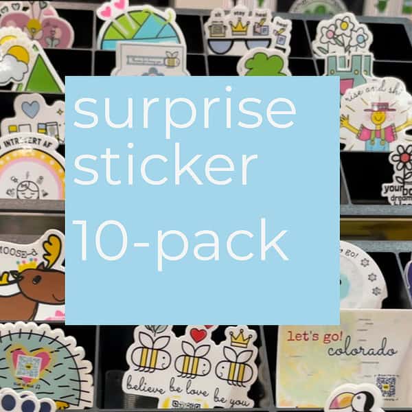 surprise sticker 10 pack multiple smile songs singing stickers with type that says surprise sticker 10 pack