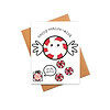 GC130 Happy Retiremint red and white mints on greeting card with Happy Retire-Mint type and QR code that plays song