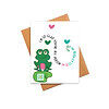 GC134 My Person mock valentine love card with frog and I'm so glad you're my person type, qr code that plays song