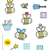 bees plese sticker sheet