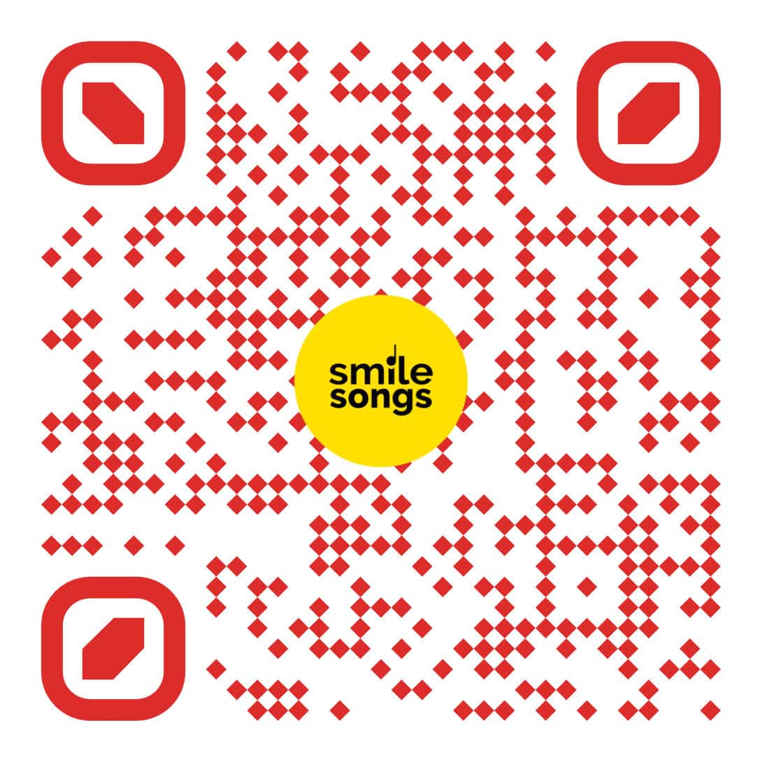 red and white qr code from we said yes engagement sticker sings love song