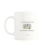 Lyric excerpt on the back of the Introvert AF musical mug with a introvert power QR code song.