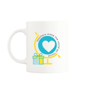 Teacher Appreciation musical mug with thank you message and QR code