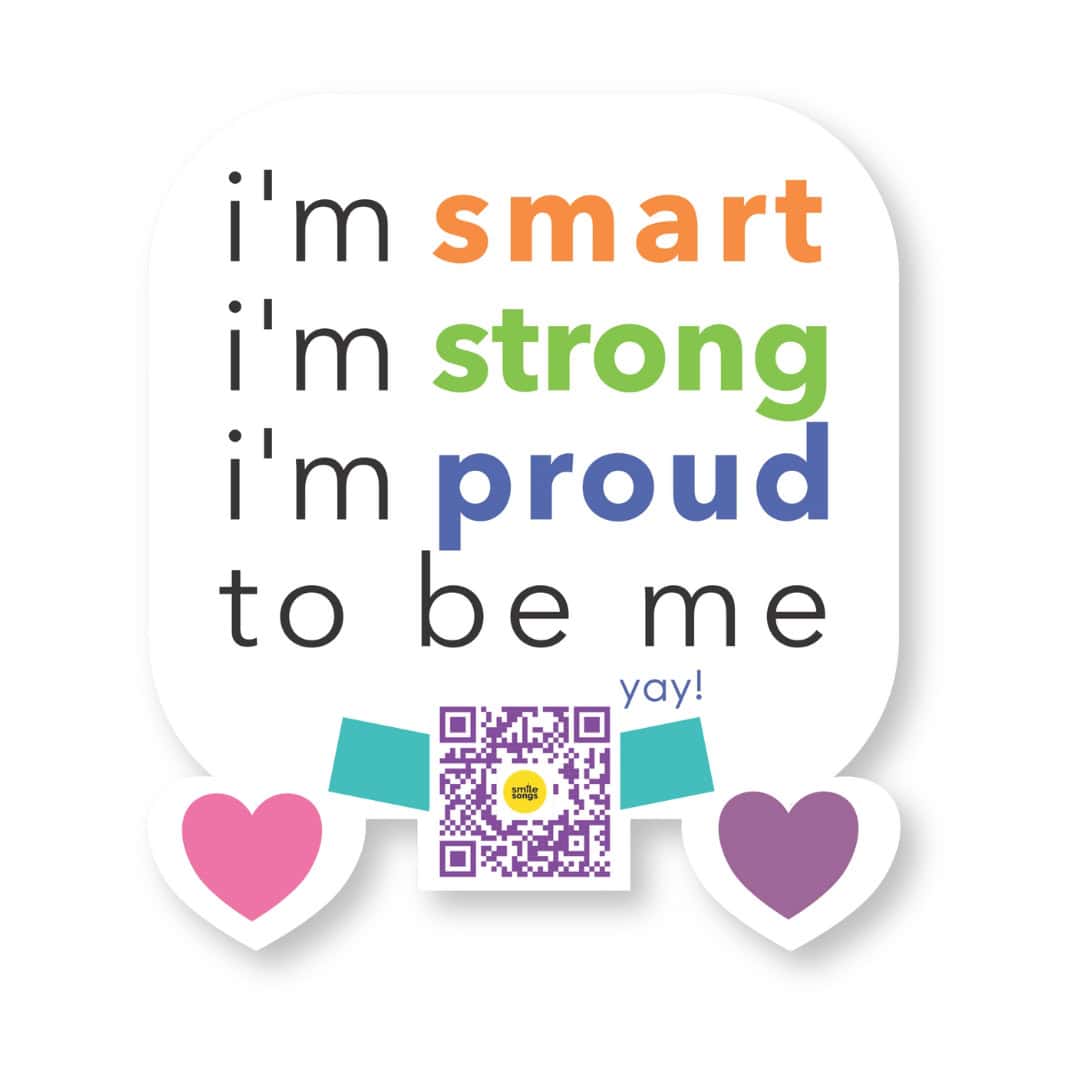 smart proud to be me affirmation sticker