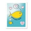 Sensitive Sole singing wall art print featuring a fish pun with QR code that plays a gentle, emotional song